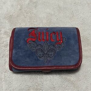 Rare Vintage Juicy Couture Blue Velour Makeup Case